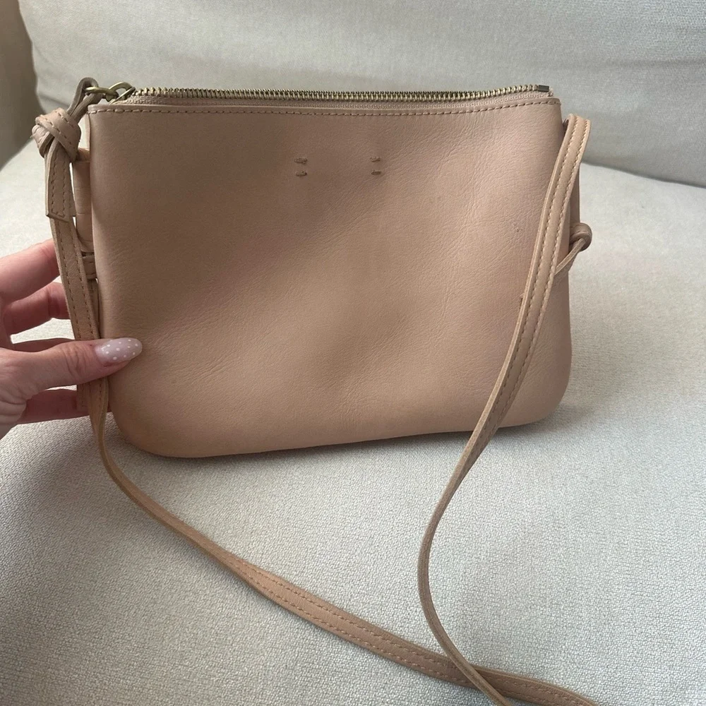 Madewell Knotted Crossbody Light Tan Real Leather.